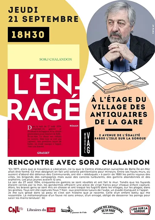 Festival Lire Sur La Sorgue dédicaces Sorj Chalandon